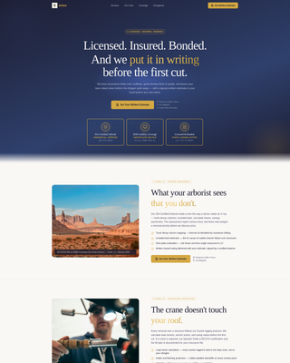 Arbor - Authoritative Treeservice Landing Page Template