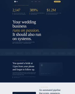 Aisle - Transformative Weddingtech Landing Page Template