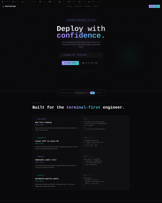 Deploy - Powerful Devtools Landing Page Template