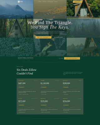 A-Frame House Real Estate Professional Website Template