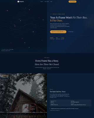 A-Frame House Real Estate Portfolio & Case Study Website Template