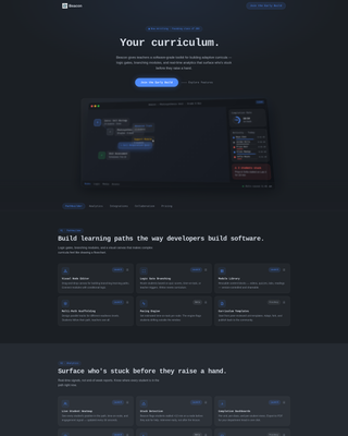 Beacon - Adaptive Edtech Landing Page Template