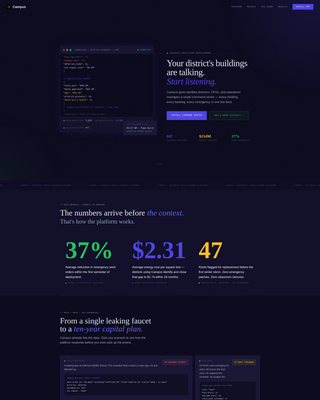 Campus - Powerful Educationproperty Landing Page Template