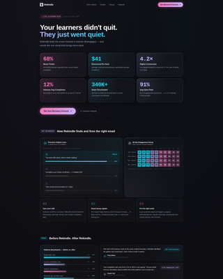 Ignite — Customer Reengagement Landing Page Template