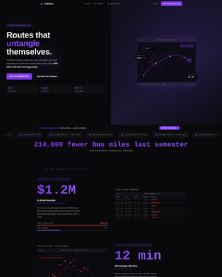 Pathfind - Powerful RouteOptimization Landing Page Template