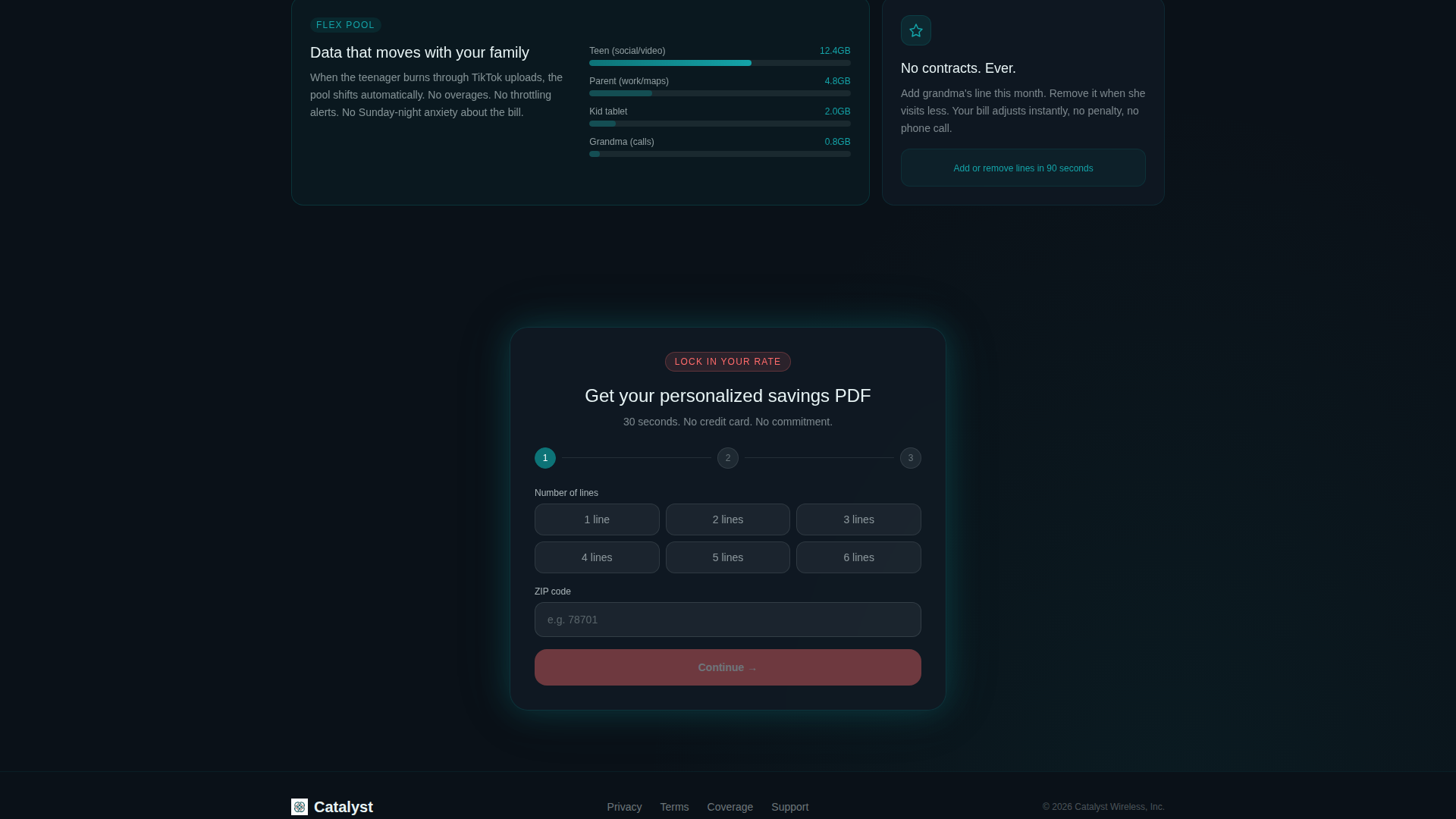 Catalyst - Flexible Family Landing Page Template