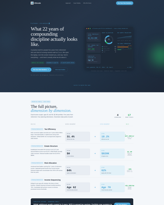 Allocate - Confident Retirement Landing Page Template