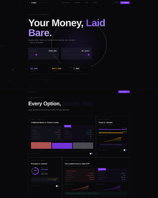 Ledger - Dynamic Financial Landing Page Template