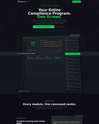 Guardian — Compliance Solution Landing Page Template