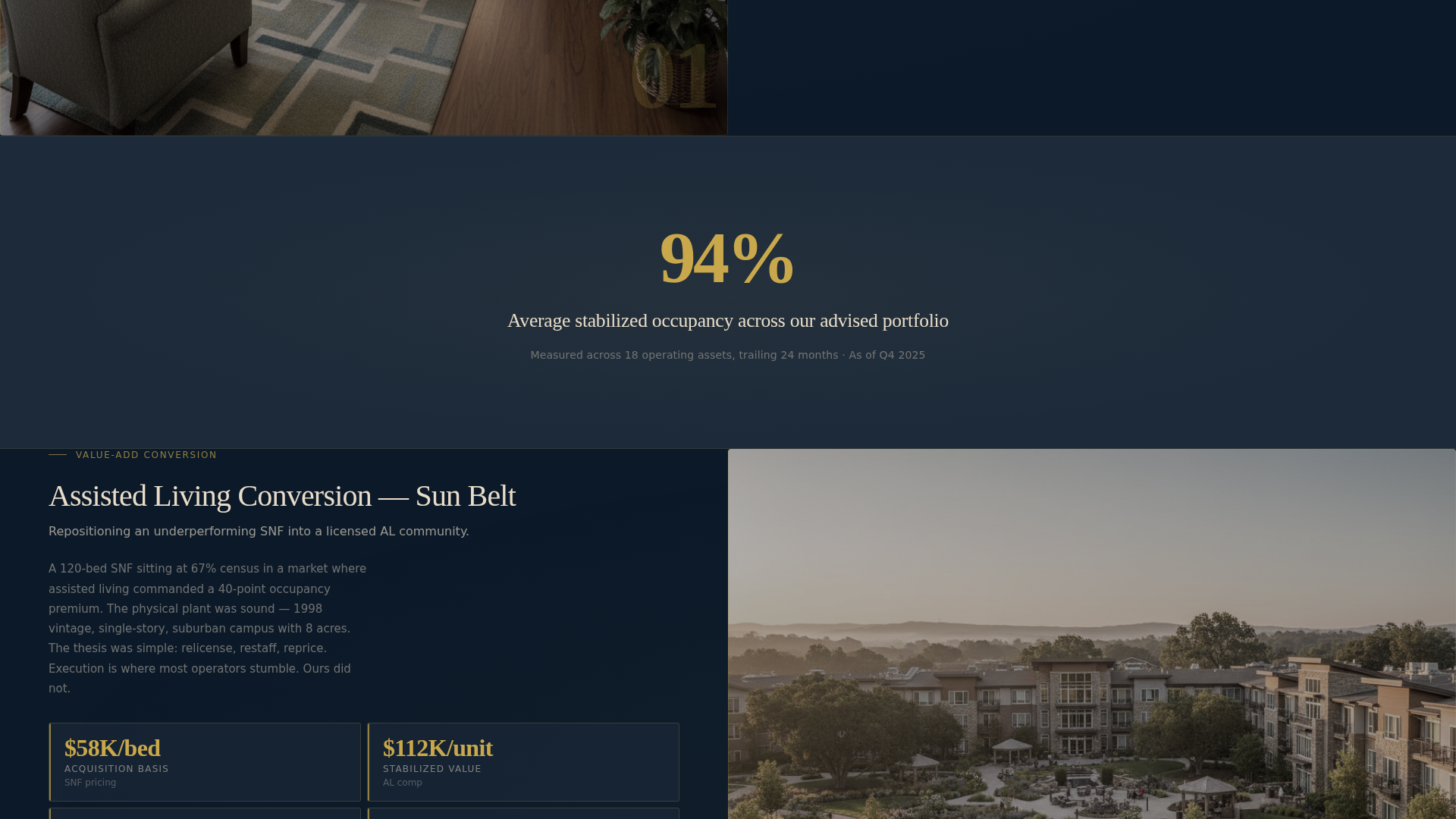 Allocate - Prestigious Seniorliving Landing Page Template