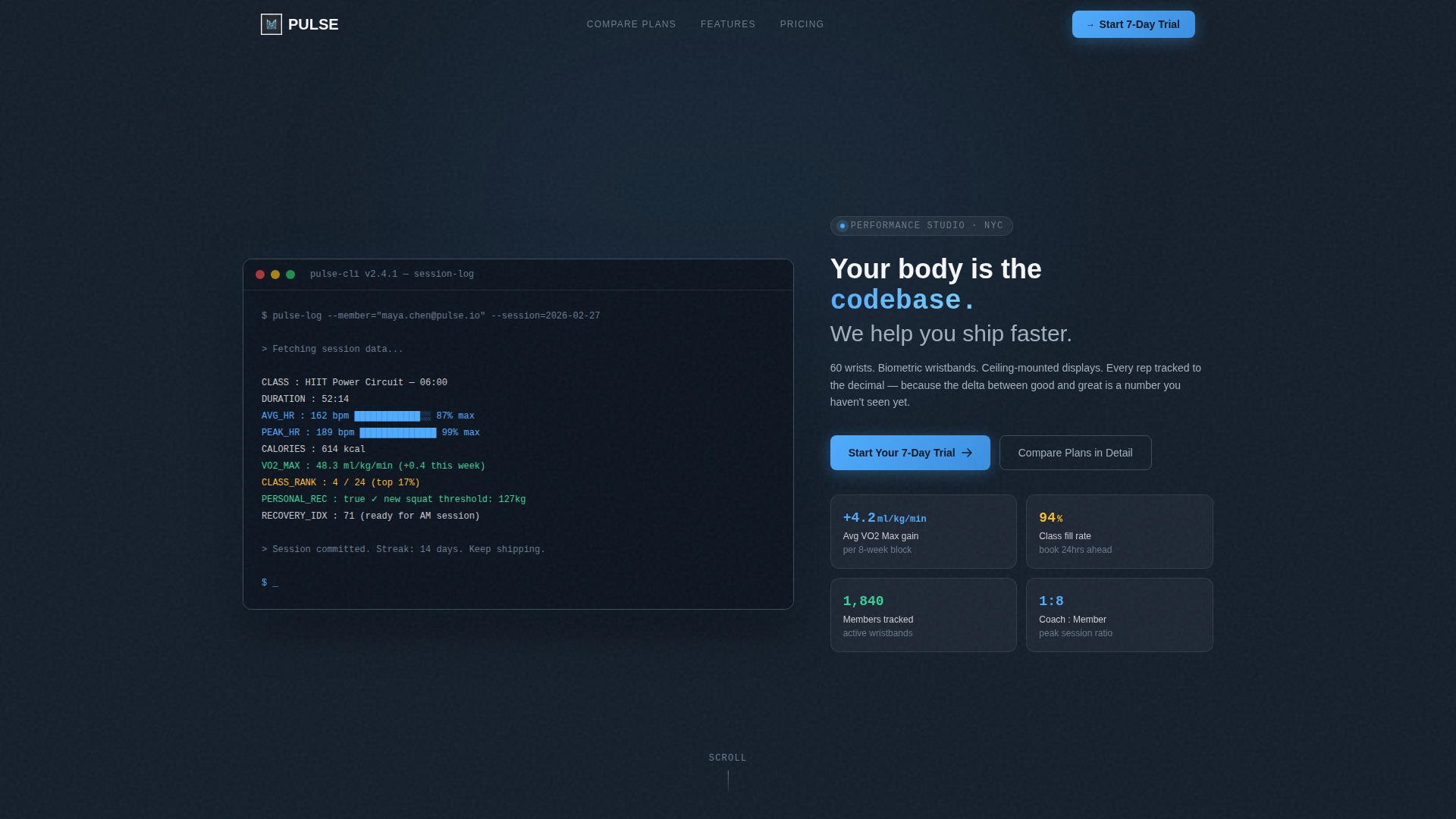 Fitness Studio Professional Website Template