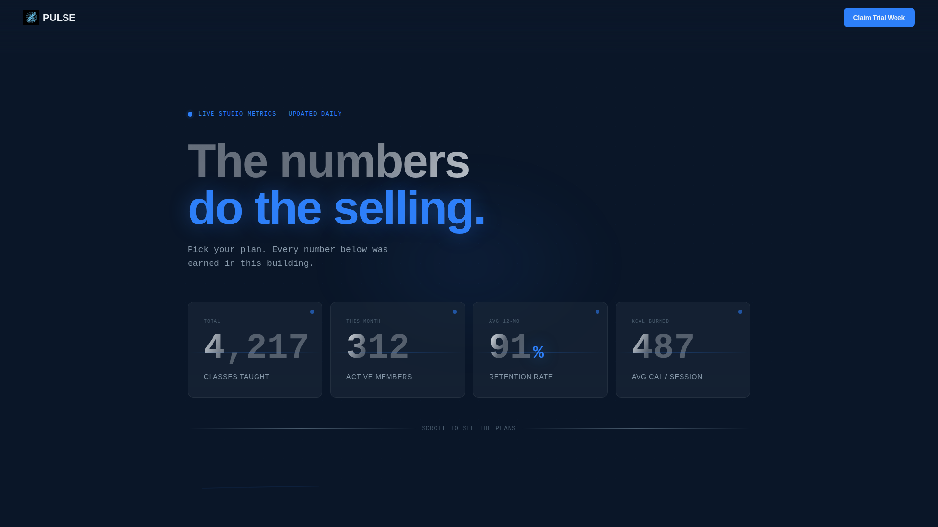 Fitness Studio Specialist Pricing Website Template