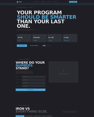 Iron - Adaptive Training Landing Page Template
