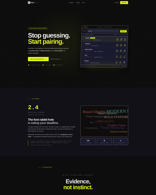 Kern - Precision Font Pairing Landing Page Template