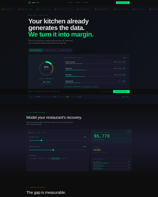 Kitcheniq - Predictive Foodtech Landing Page Template