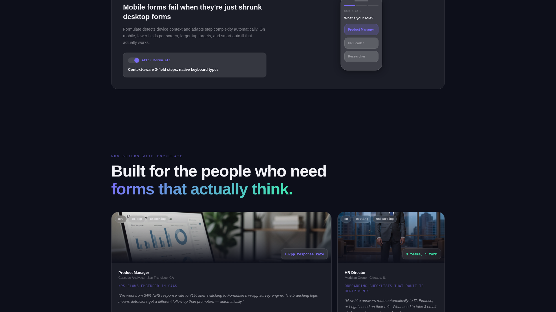 Formulate - Intelligent Form Builder Landing Page Template