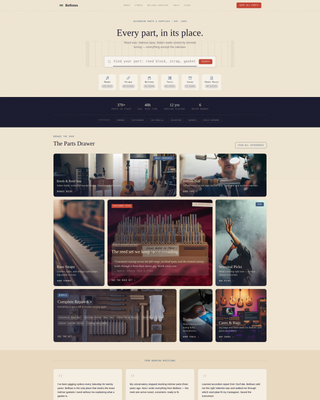 Bellows - Curated Accordionparts Landing Page Template