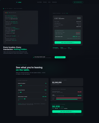 Ledger - Powerful Franchise Landing Page Template