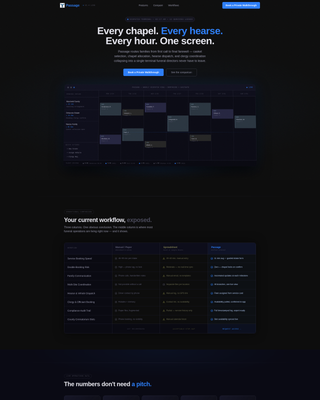 Passage - Precision Funeral Landing Page Template