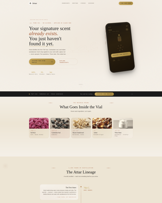 Attar - Enchanting Perfumery Landing Page Template