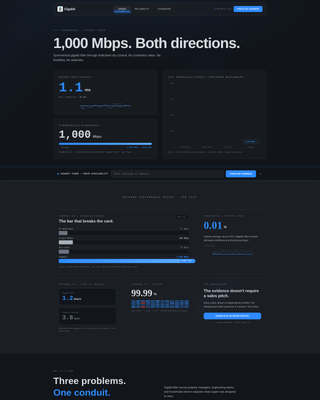 Gigabit - Blazing Internet Landing Page Template