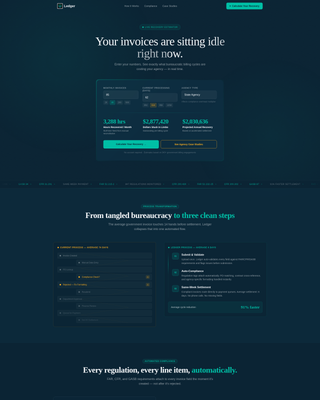 Ledger - Streamlined Government Landing Page Template