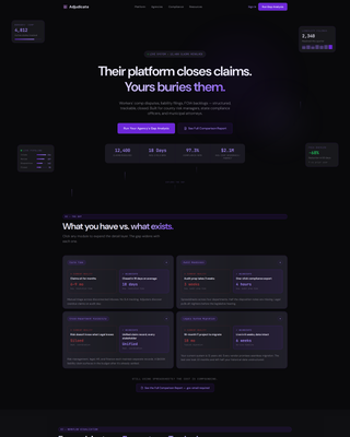Instant Claims Hub Landing Page Template