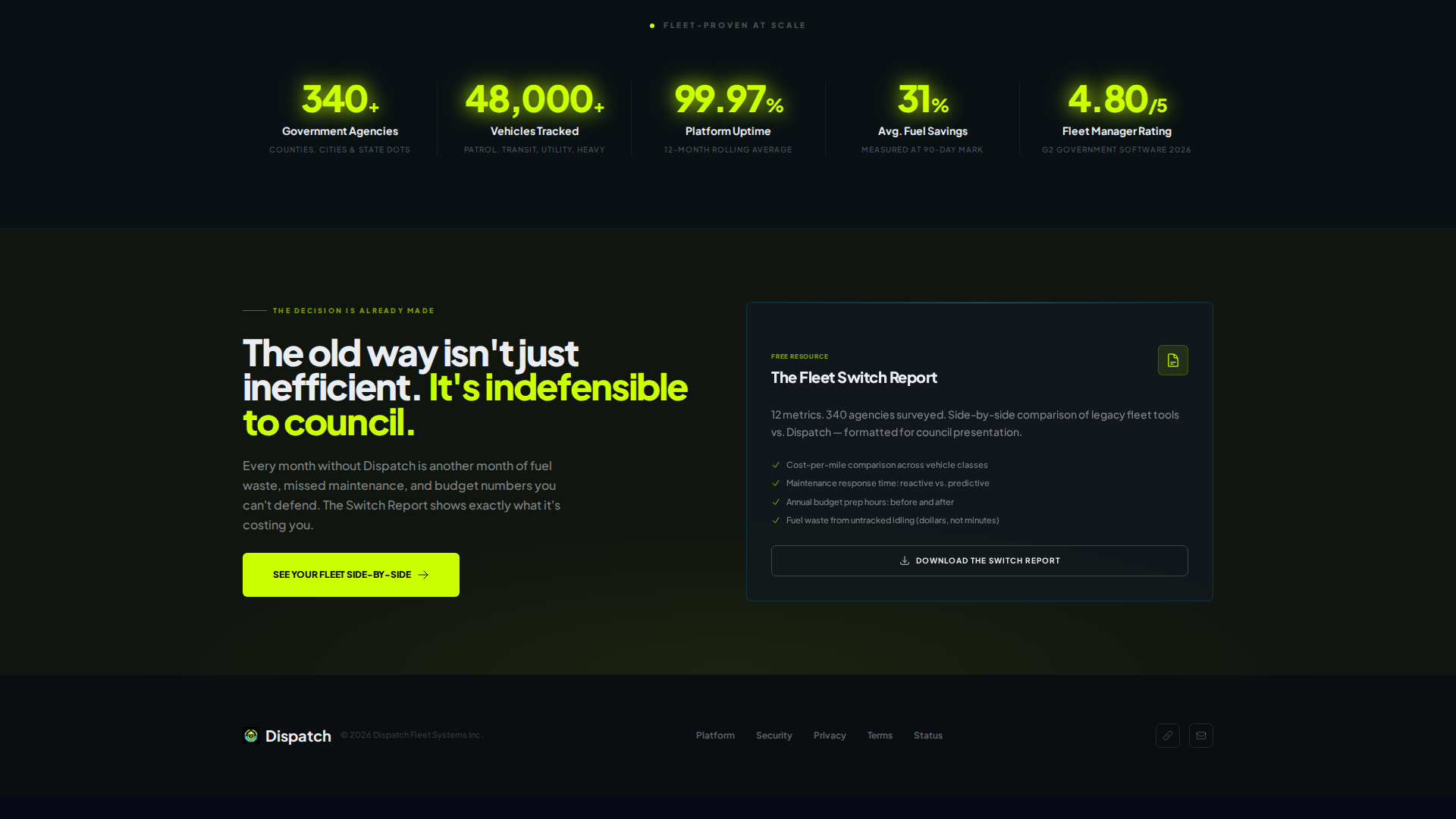 Fleet Pro — Smart Operations Landing Page Template