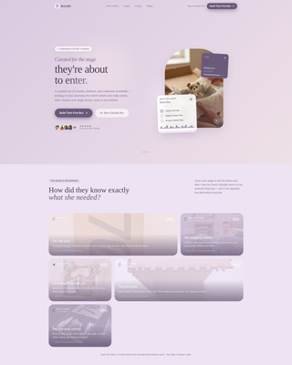 Bundle - Heartfelt Baby Landing Page Template