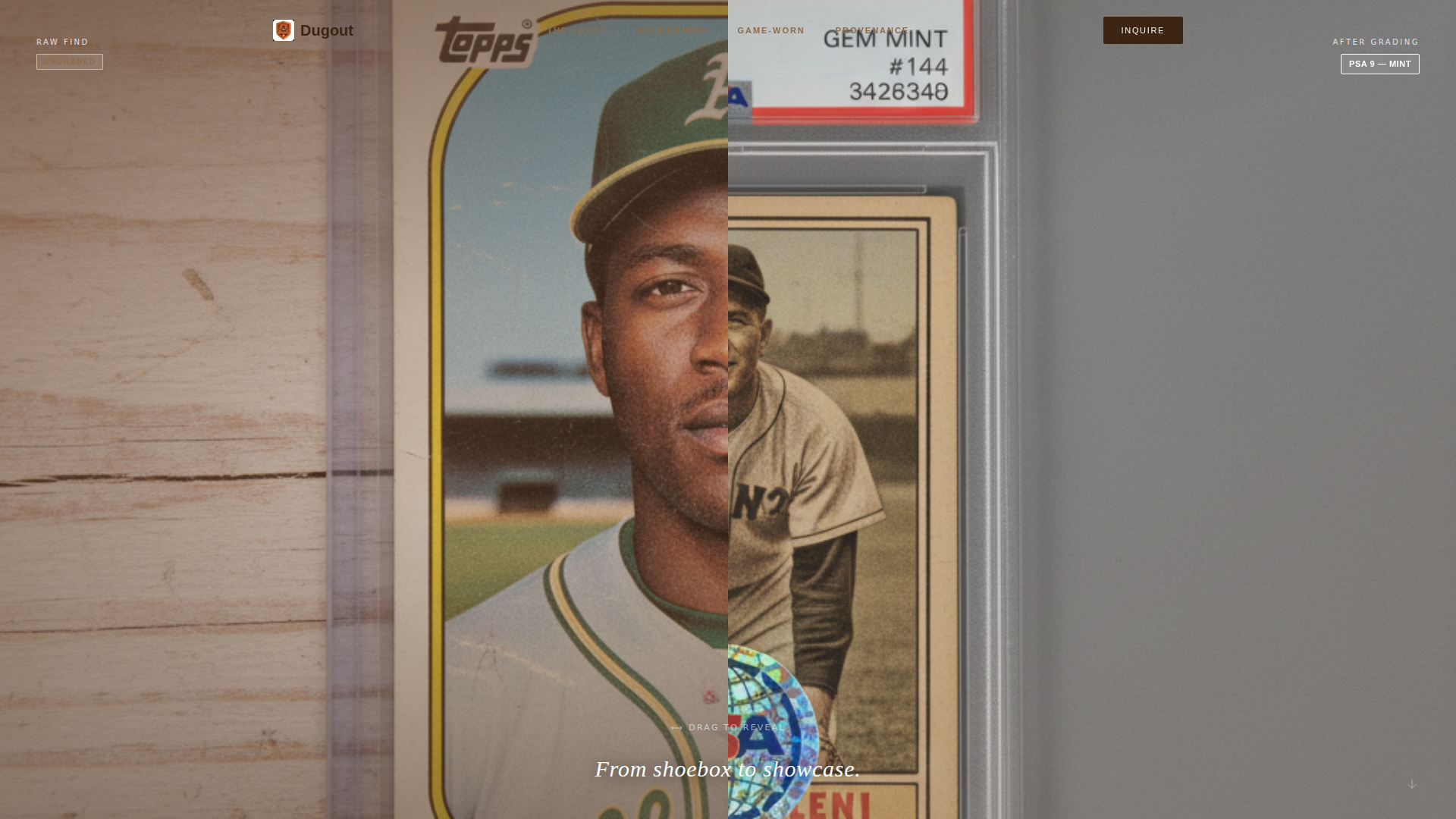 Dugout - Prestigious Memorabilia Landing Page Template