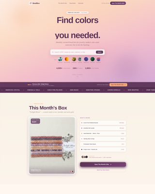 Beadbox - Enchanting Jewelrysupply Landing Page Template
