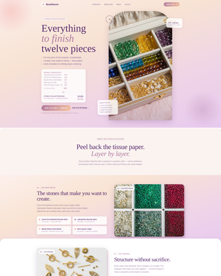 Beadhaven - Luminous Jewelrysupply Landing Page Template