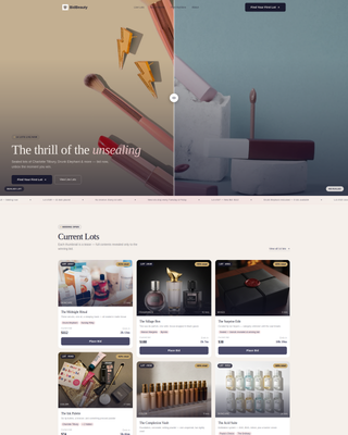 Bid - Exclusive Beautyauction Landing Page Template
