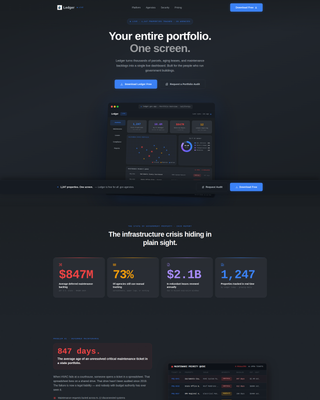 Ledger - Powerful Government Property Landing Page Template