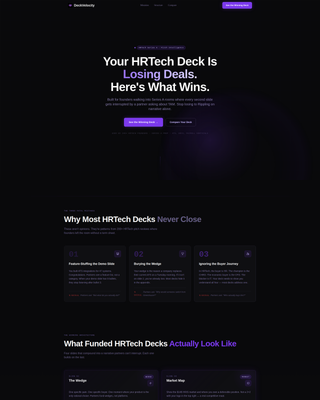 Deckvelocity - Powerful HR Tech Landing Page Template