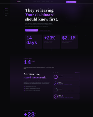 Pulse - Predictive Workforce Landing Page Template