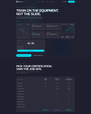 HVAC Training Platform Landing Page Template