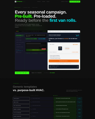 HVAC Email Newsletter Landing Page Template
