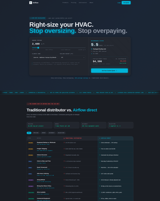 HVAC Landing Page Template for Online Stores