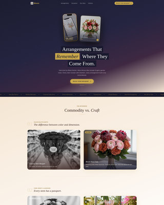 Bloom - Artisan Florist Landing Page Template