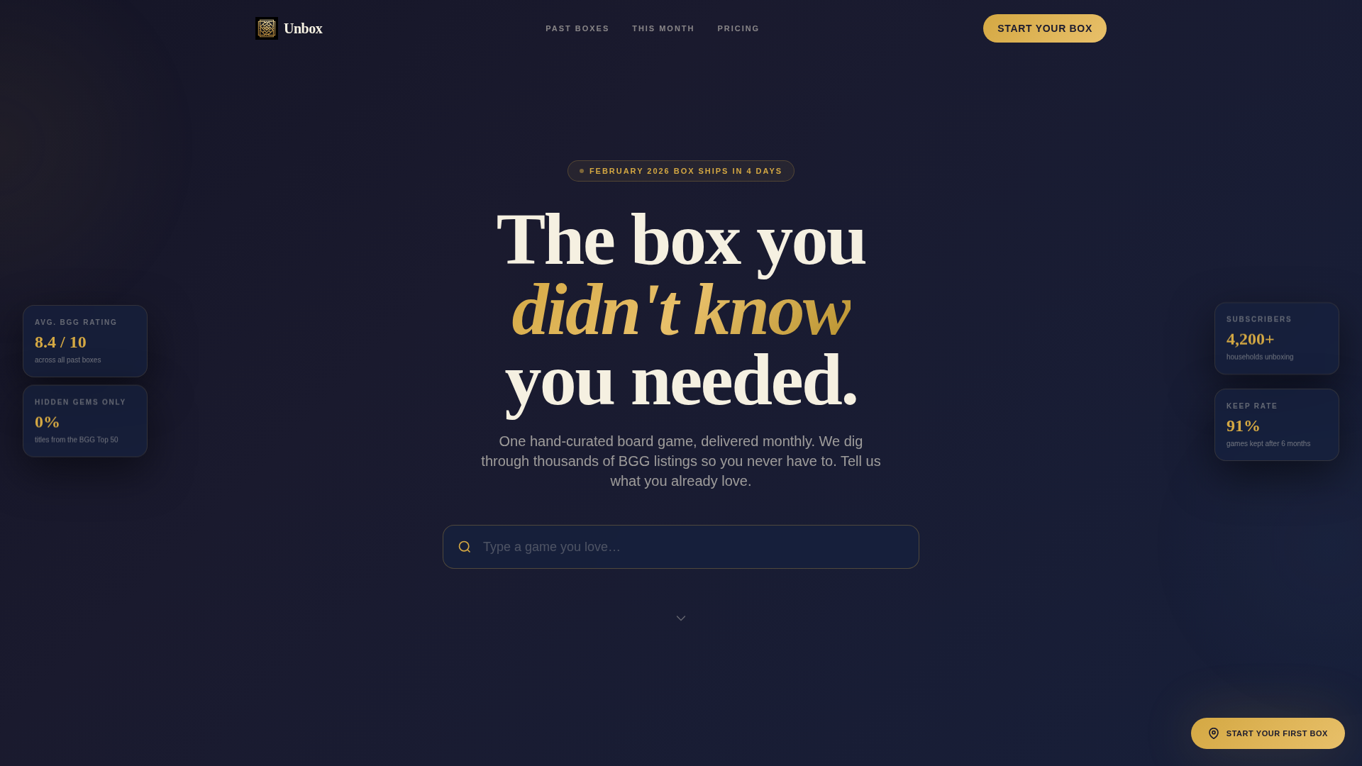 Subscription Box Services Pricing & Packages Website Template