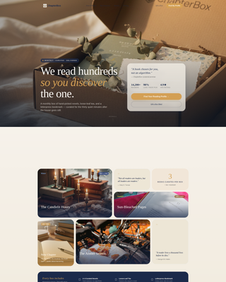 Chapter - Curated Booksubscription Landing Page Template