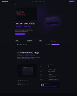 Packetguard - Precision Hardware Landing Page Template
