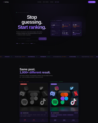 Hashtag - Precision Viral Landing Page Template