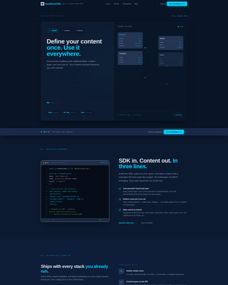 Headless - Powerful CMS Landing Page Template