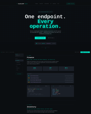 Headless - Unified ERP Landing Page Template