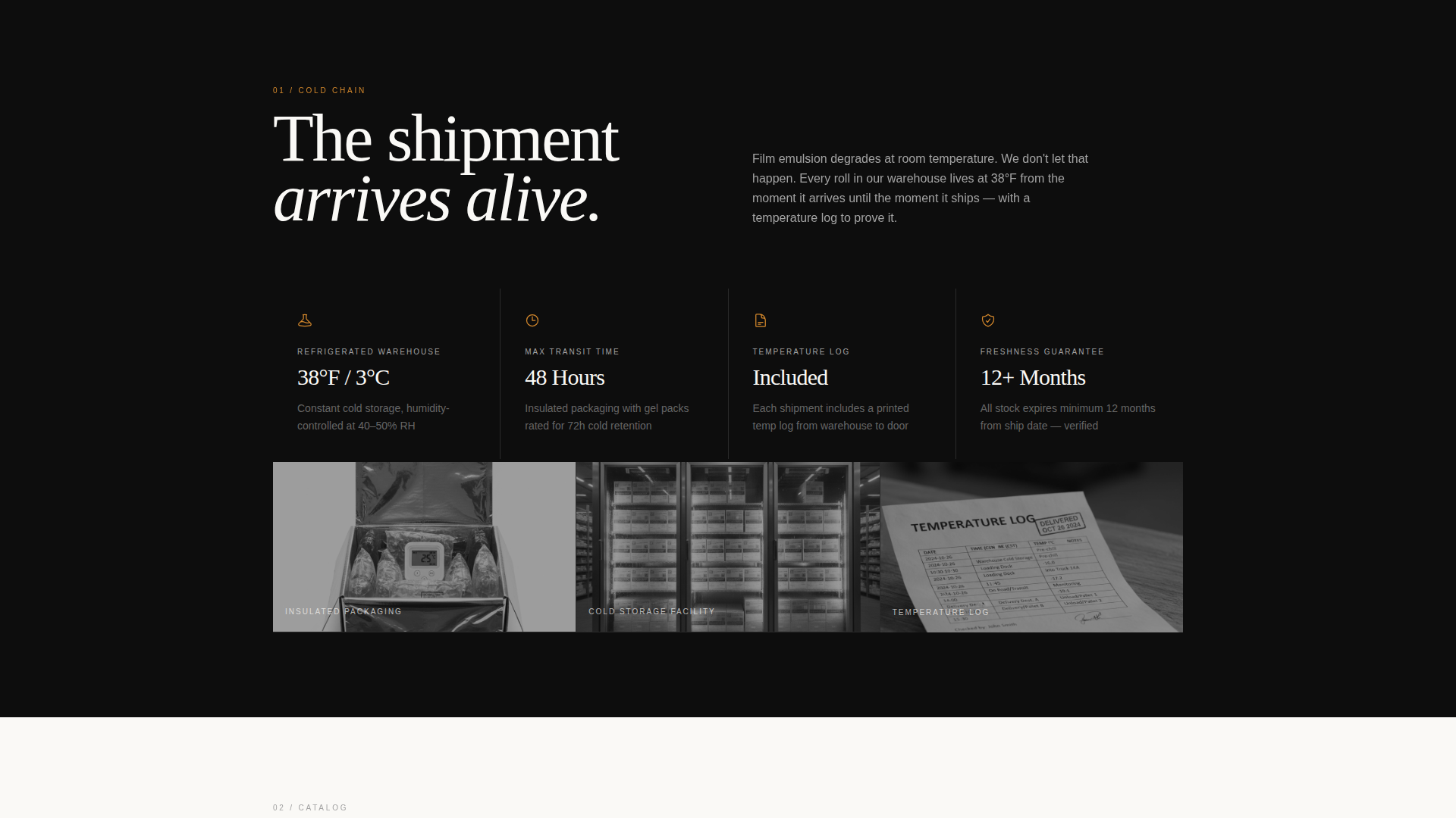 Analog Photography Wholesale Landing Page Template