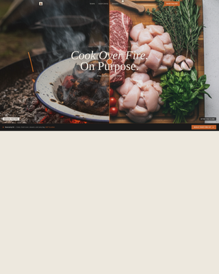 Blaze — Authentic Campfire Cooking Landing Page Template