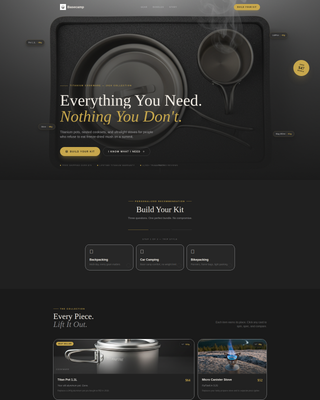 Basecamp — Luxury Cookware Landing Page Template