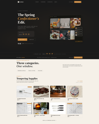 Confect - Premium Chocolatier Landing Page Template